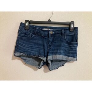 Hollister California Booty Shorts Blue Denim Size‎ 1 / 25W Junior Women